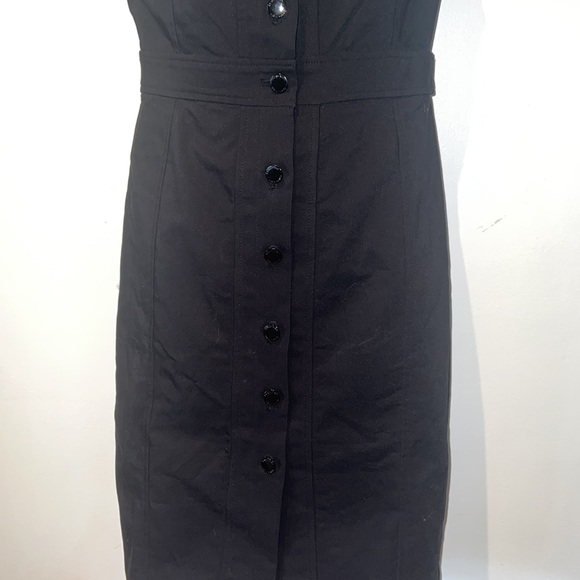 Calvin Klein Black Button Up Dress sz 2 - Picture 3 of 5